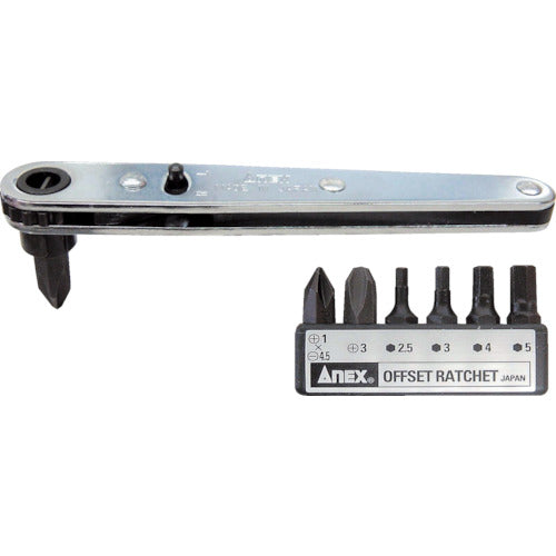 アネックス オフセットラチェットドライバー7本組 417 1 個