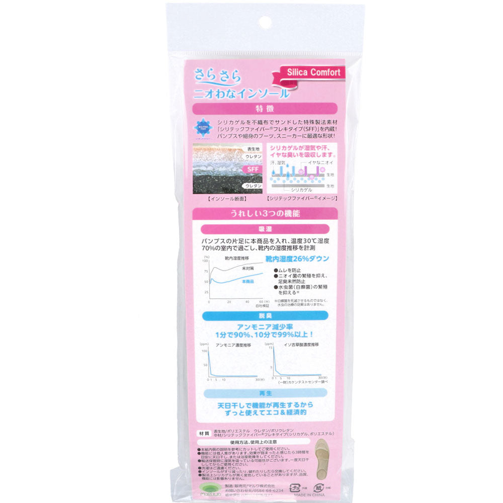 Silica Comfort 사라사라니오와나 깔창 22.0~25.0cm 1개