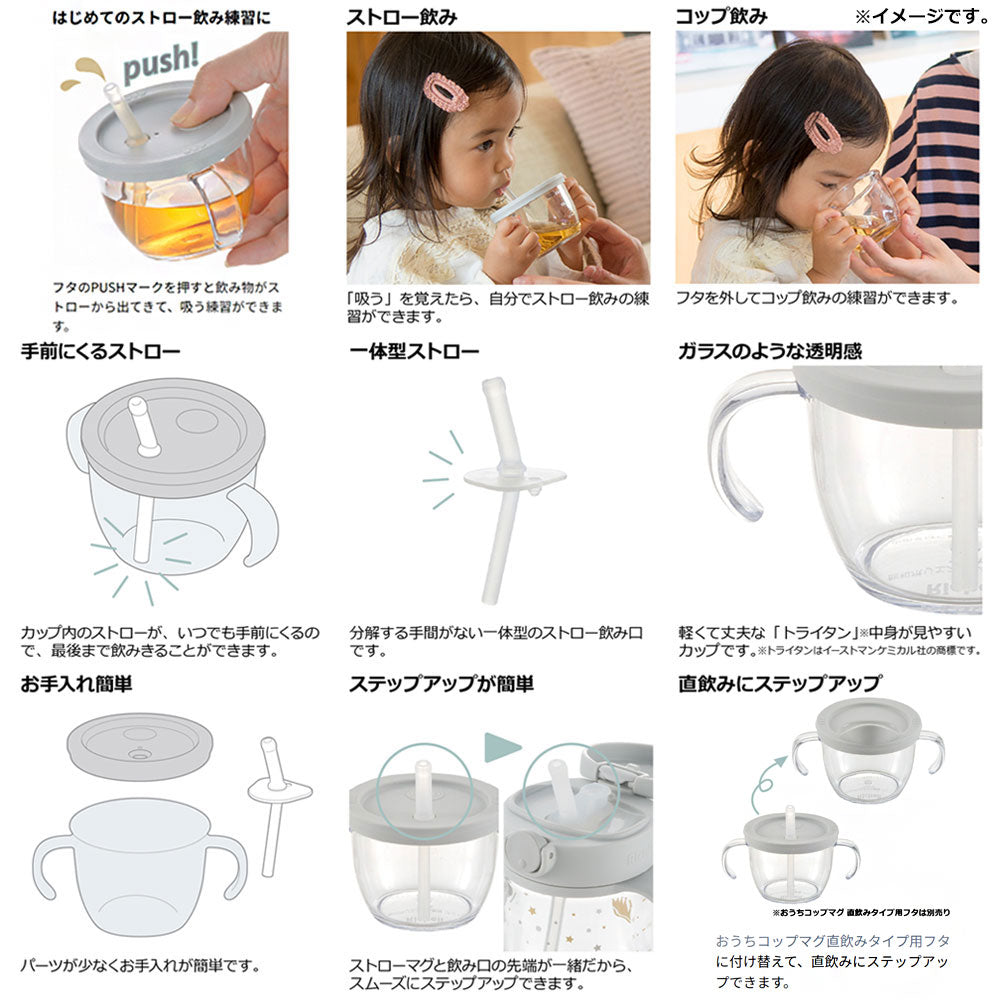 リッチェル アスター おうちコップマグ ストロータイプ ライトブルー 1 個