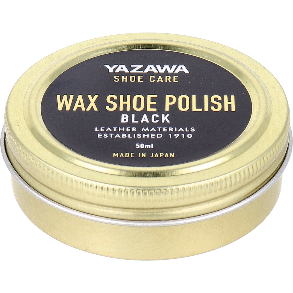 YAZAWA SHOE CARE ワックスシューポリッシュ ブラック 50mL 1 個