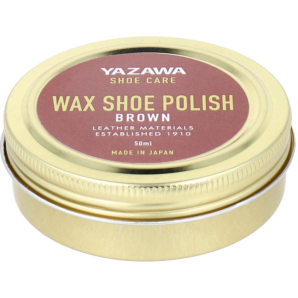 YAZAWA SHOE CARE ワックスシューポリッシュ ブラウン 50mL 1 個