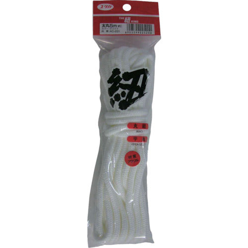 ユタカメイク 紐 ザ・紐 太丸紐 5m ホワイト AC-201 1 巻