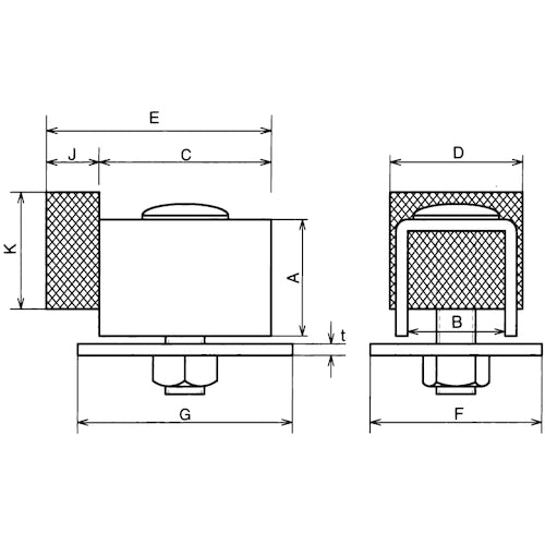 ヤボシ パッド付戸当S(シングル)(スチール製) 3号 3PTOAS 1 個