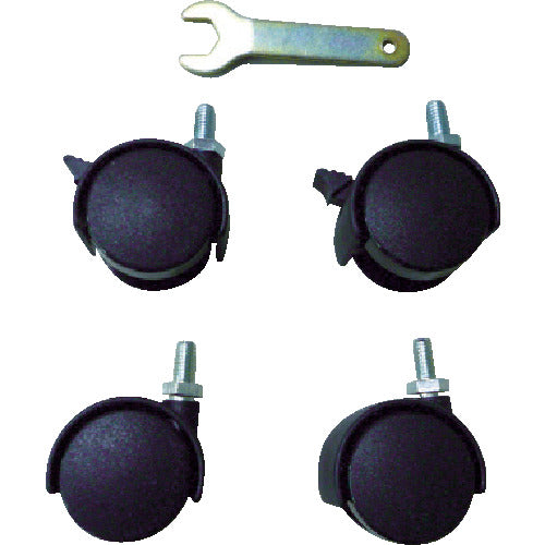 TRUSCO ELS형 보조 테이블용 캐스터 4개입 Φ40 쌍륜 ELS-40C 1 S