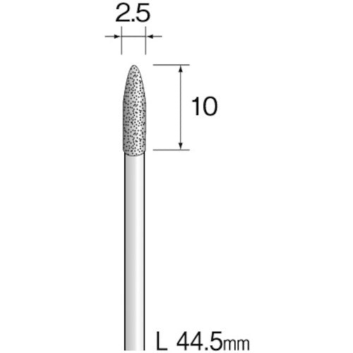 Minimo 電着ダイヤモンドバー#140 Φ2.5 AD1358 1 本