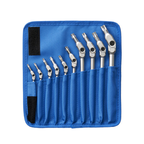 BONDHUS Hex Lobe Wrench HEX PRO Pivot Head Torx Wrench Set 10 Pieces (T15-T55) SP10-IC-22 1 S