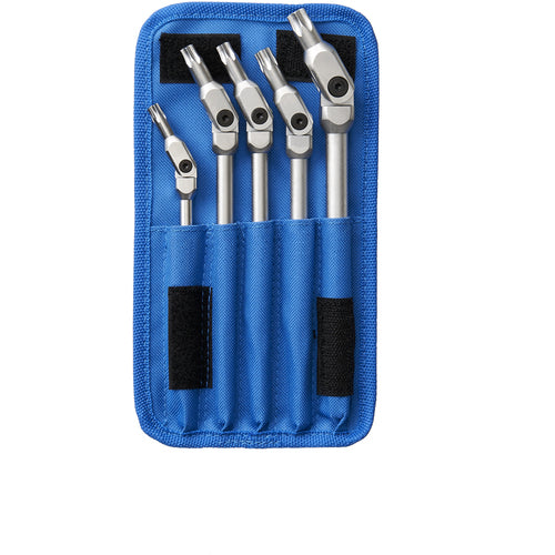 BONDHUS Hex Lobe Wrench HEX PRO Pivot Head Torx Wrench Set 5 Pieces (T40-T55) SP5-IC-18 1 S