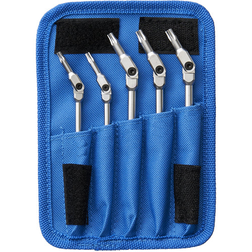 BONDHUS Hex Lobe Wrench HEX PRO Pivot Head Torx Wrench Set 5 Pieces (T15-T30) SP5-IC-19 1 S