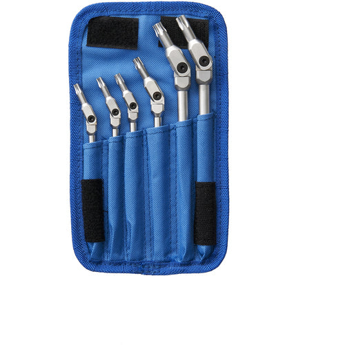 BONDHUS Hex Lobe Wrench HEX PRO Pivot Head Torx Wrench Set 6 Pieces (T25-T50) SP6-IC-15 1 S