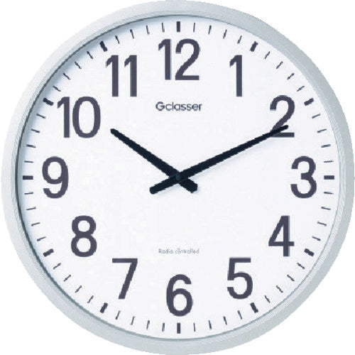 KING JIM Radio-controlled wall clock, Large, 2 AA batteries, High-Kurt radio-controlled movement, diameter approx. 50 cm, GDK-001, 1 unit