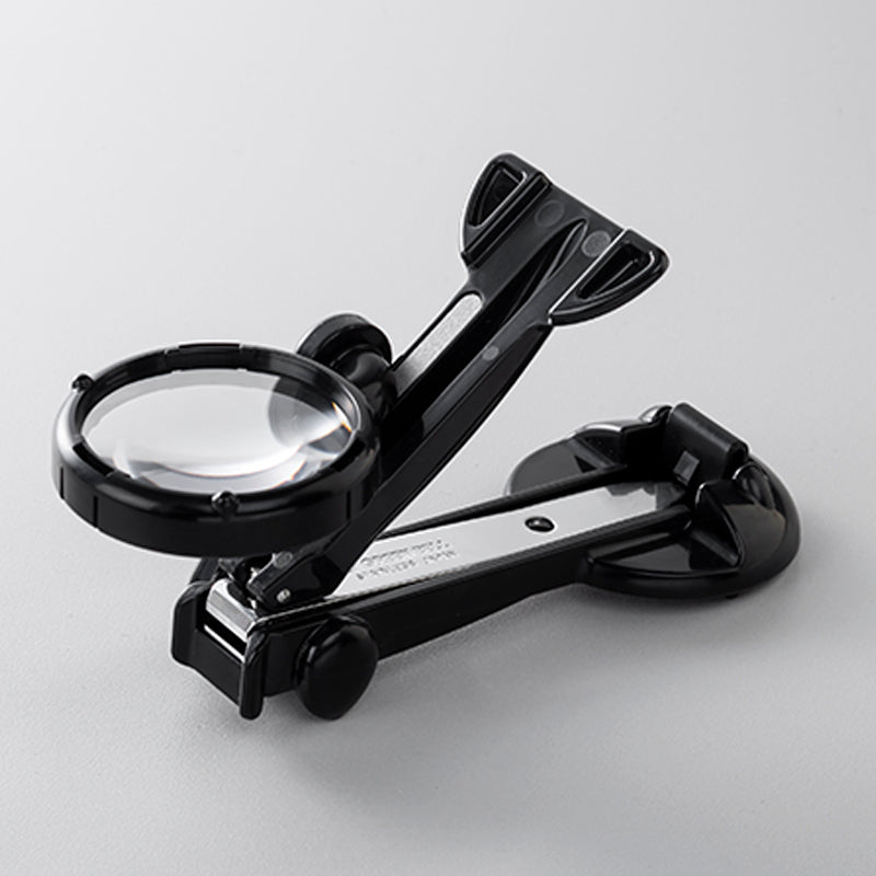 Takumi no Waza Stainless Steel Nail Clipper with Magnifying Glass, with Guard to Prevent Cutting Too Short, G-1309 1 pc