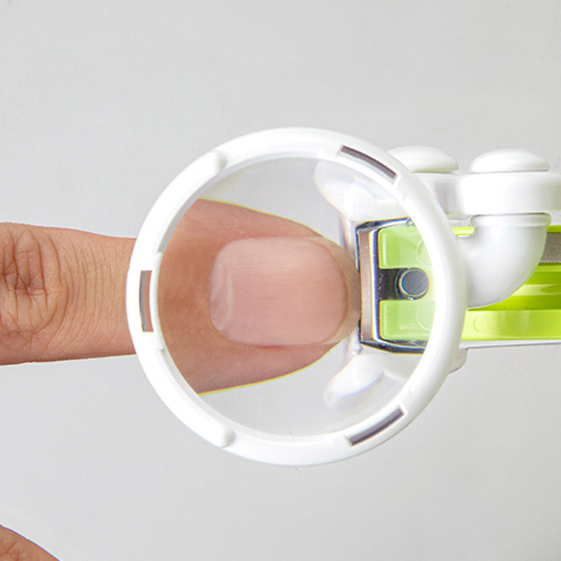 Green Bell Stainless Steel Magnifying Glass Included Nail Clipper QQ-07 1 pc