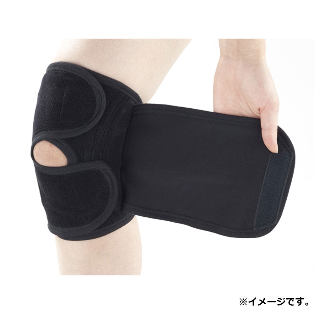 One-touch knee support, mesh type, black, free size, 1 piece