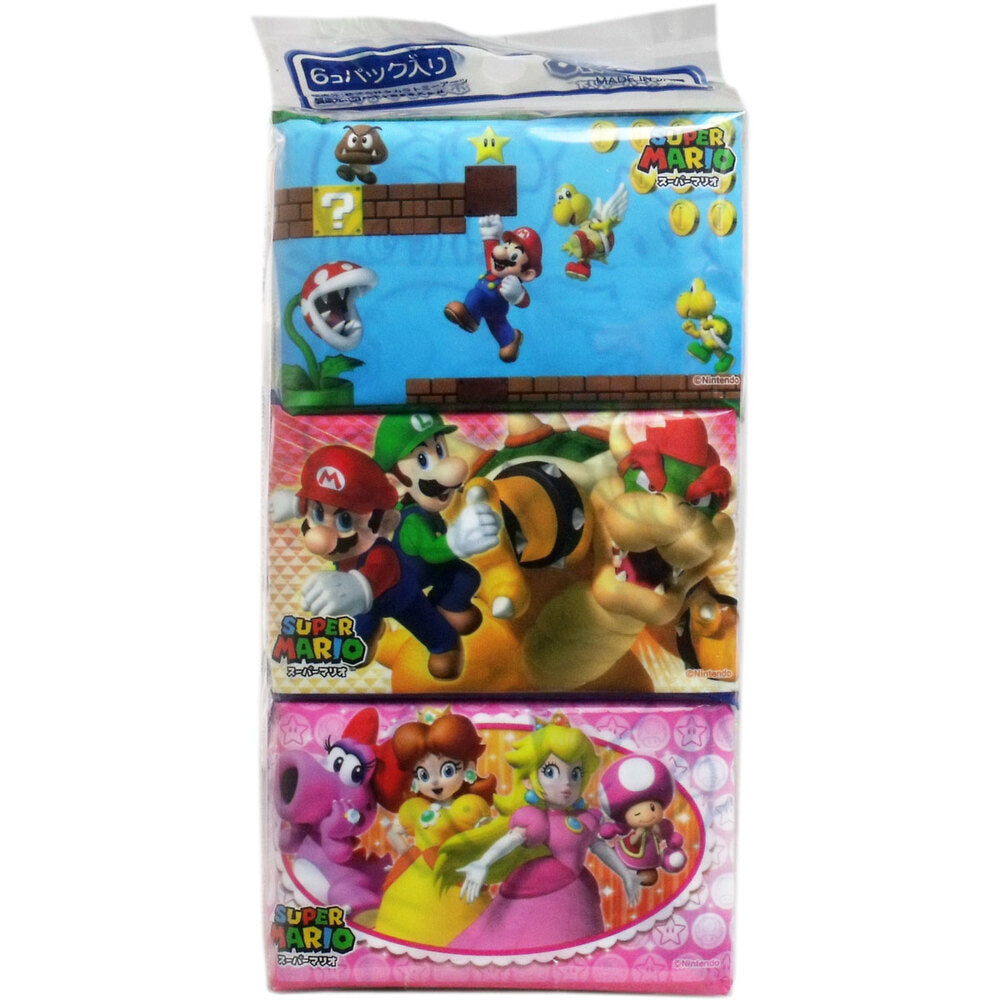 Super Mario Flushable Pocket Tissues 6 Pack 1 pc