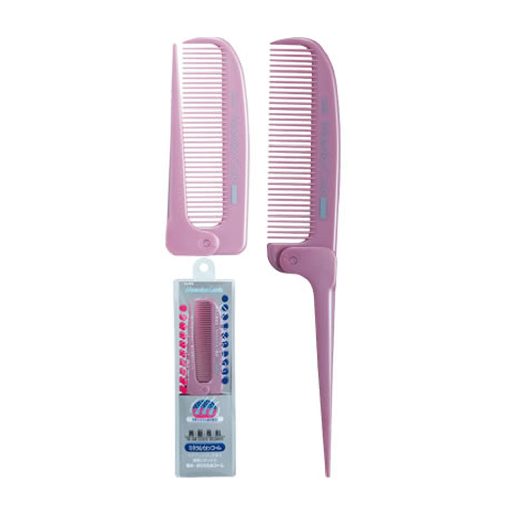 ミネラルイオン 細め折りたたみコーム IO-400 ピンク 1 個