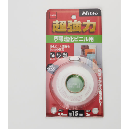 ニトムズ 超強力両面テープ塩化ビニル用15×2 T4580 1 巻