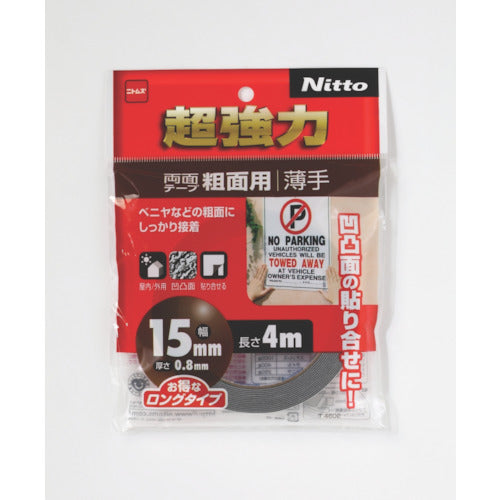 ニトムズ 超強力両面テープ粗面用薄手15×4 T4602 1 巻