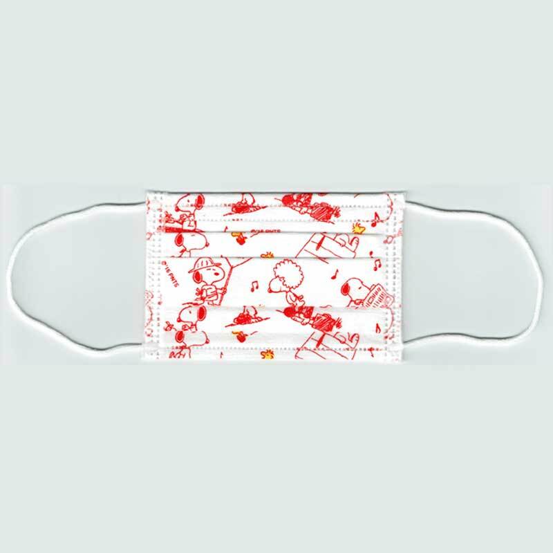 Snoopy non-woven mask for children 2-4 years old, pack of 5, 1 piece