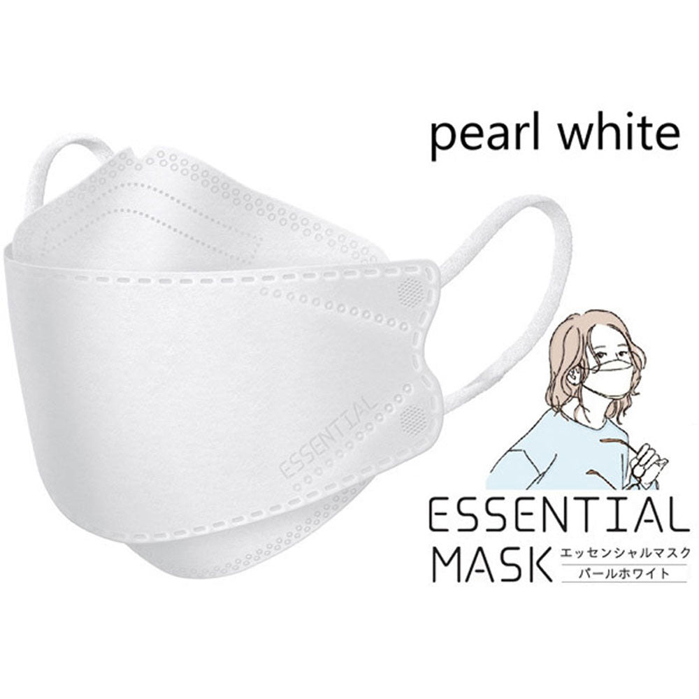 Smooth and fluffy ESSENTIAL MASK Non-woven mask Pearl white FD30-WH Comes with paper mask case 30 pieces 1 piece