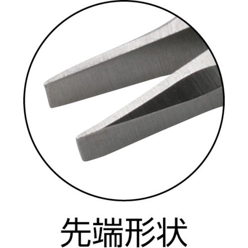 Lindstrom Flat Nose Pliers, Total Length 120mm, A20mm, No Serrations, Flat Tip, 7490, 1 Pair