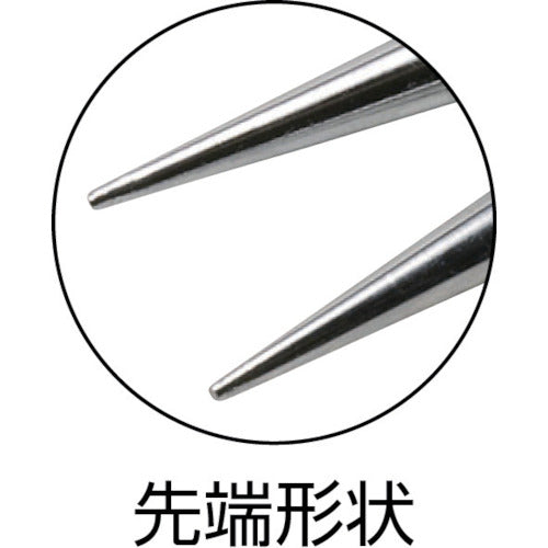 Lindstrom Round Nose Pliers, Total Length 120mm, A20mm, Non-serrated, Tip 7590, 1 Pair