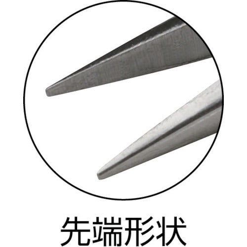 Lindstrom Snip Nose Pliers, Total Length 132mm, A32mm, No Serrations, Fine Point, 7890, 1 Pair