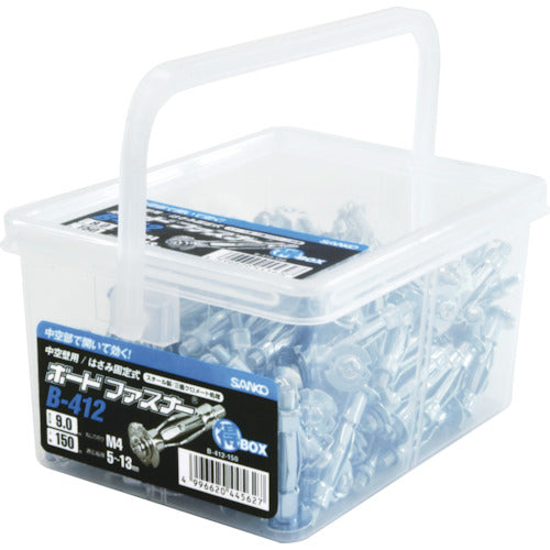 산코 테크노 정리 사 보드 패스너 B 타입 스틸제 (150개) B-412-150 1 PK