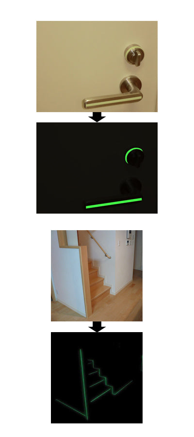 고휘도 축광 테이프 α-RLASH(알파 플래시) / AF1001 폭 10mm×1m 권 1개