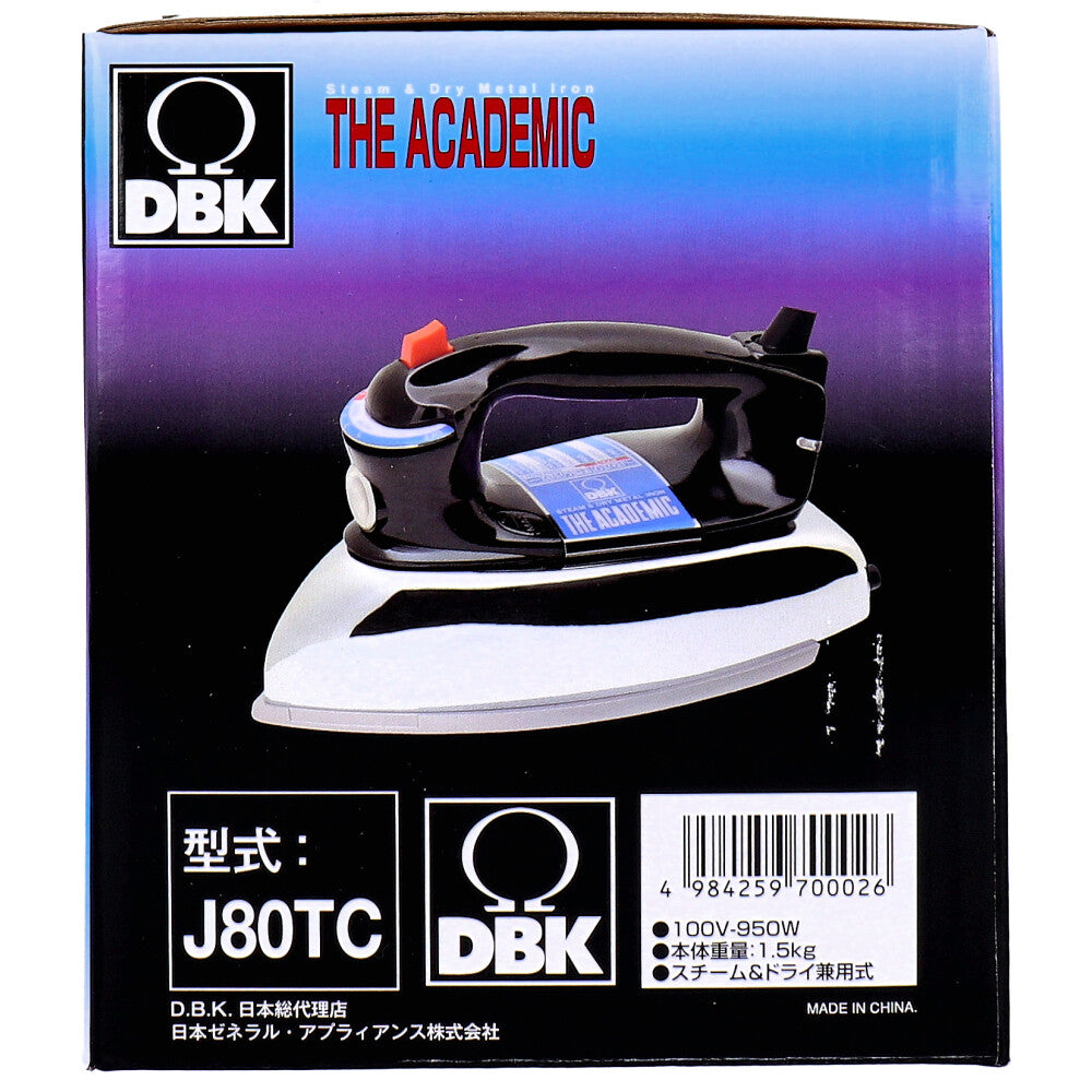 DBK スチーム&ドライ兼用式アイロン J80TC 1 個