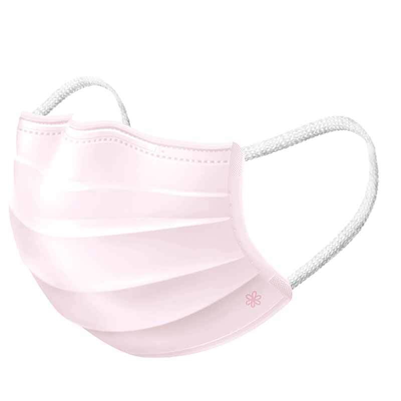 Three-dimensional mask with a subtle herbal scent, slightly smaller M-S size, rose scent, baby pink, 5 sheets, 1 unit