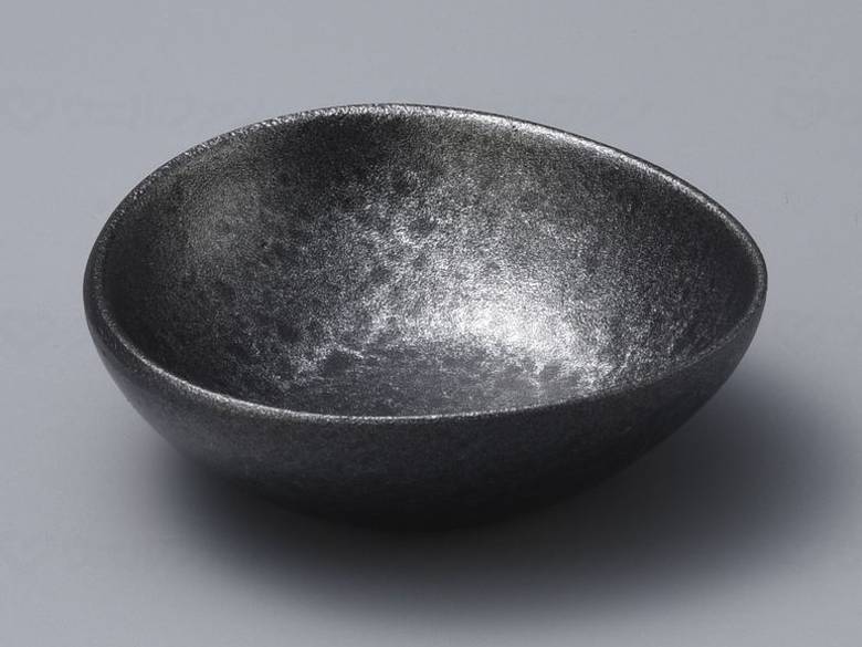 砺波商店むすびボウル 黒釉(黒) 中