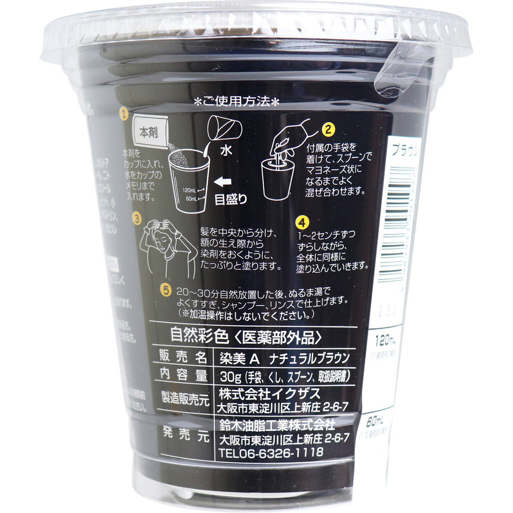 自然彩色 白髪染め 染美A ナチュラルブラウン 30g 1 個