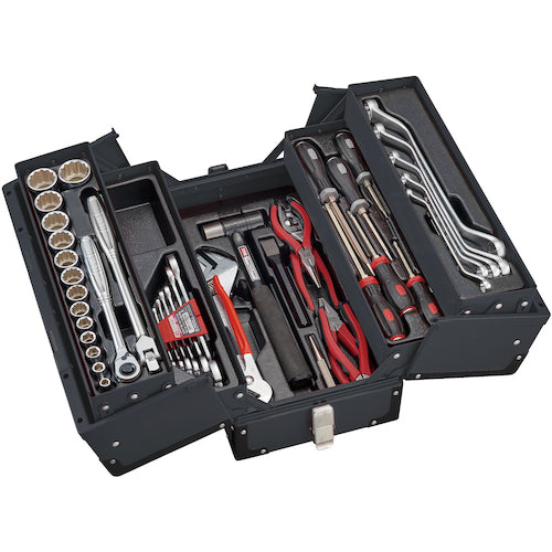 TONE 정비용 공구 세트 툴 세트 인디고 간구 433×안길이 220×높이 240mm 54점 세트 TSS433123ID 1 S