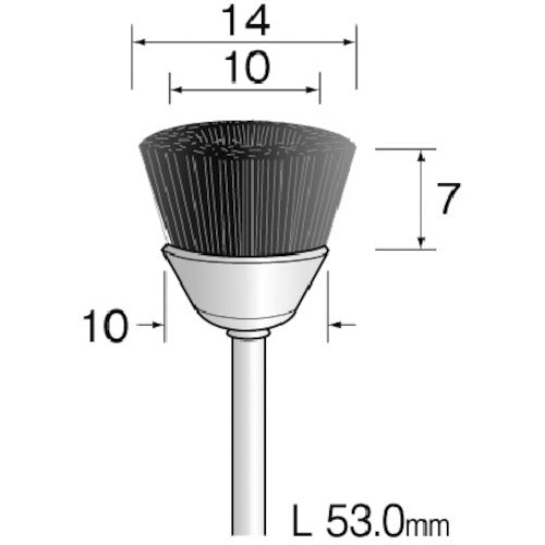 Minimo 静電気防止ナイロン カップφ14 (3本入) FC2082 1 PK