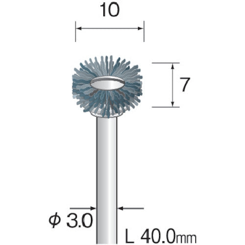 Minimo C abrasive nylon brush wheel #180 φ10 (3 pieces) FC2401 1 PK