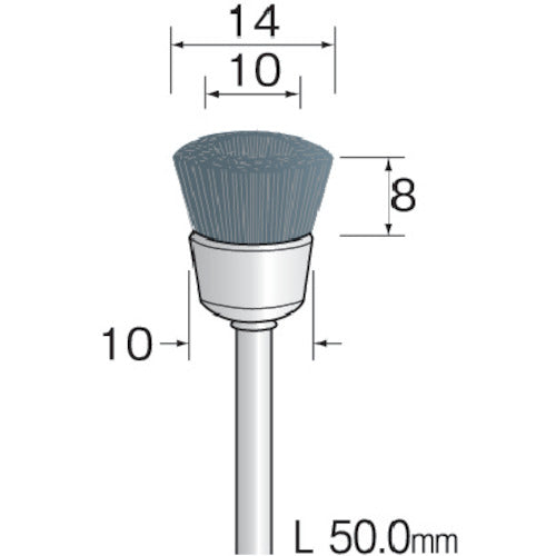 Minimo ダイヤモンド砥粒入りナイロンブラシ カップ#600 Φ14 FC3132 1 PK