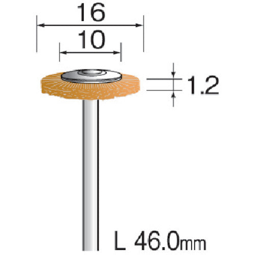Minimo Metal Brush Wheel Brass φ16 (10 pieces) FC4032 1 PK