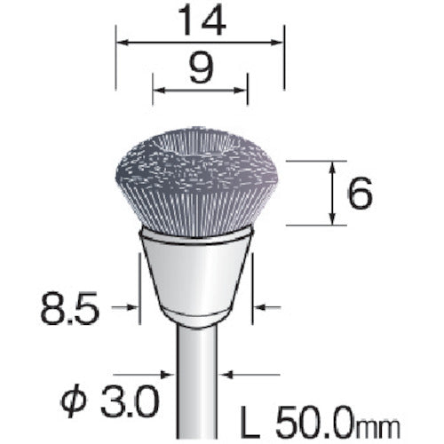 Minimo Metal Brush Cup Stainless Steel φ14 (10 pieces) FC4371 1 PK