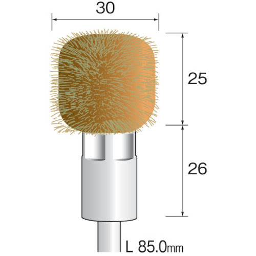 Minimo Metal Brush, Irregular Shape, Brass, Φ30, FC4832, 1 PK
