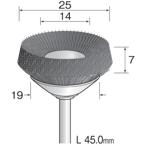 Minimo Metal Brush Bevel Steel φ25 (3 pieces) FC4902 1 PK