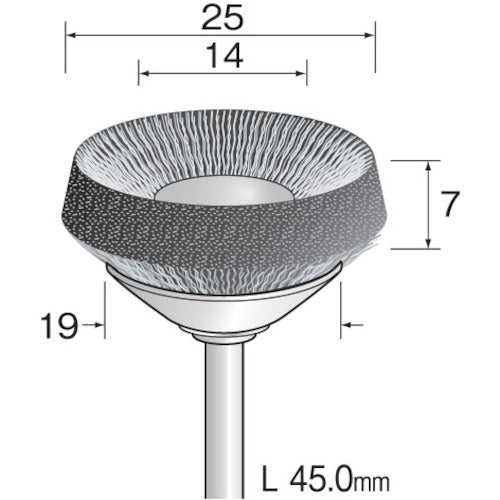 Minimo Metal Brush Bevel Stainless Steel φ25 (3 pieces) FC4962 1 PK