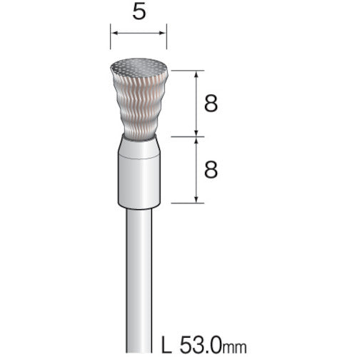 Minimo 非磁性ステンレスブラシ エンド φ5 (3本入) FD1221 1 PK