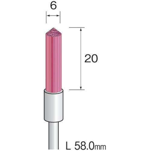 Minimo Shaft-mounted end-type brush Fiber brush Short Grit #1000 Outer diameter Φ6 FD3012 1 piece