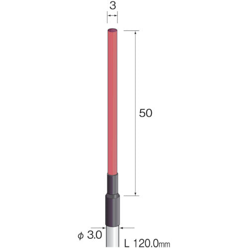 Minimo Shaft-mounted end-type brush Fiber brush Long Grit #1000 Outer diameter Φ3 FD3031 1 piece
