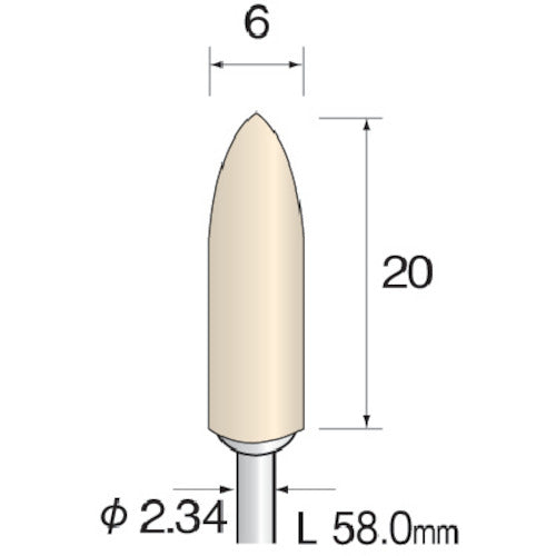 Minimo Felt Buff Hard Φ6 (10 pieces) GA1041 1 PK