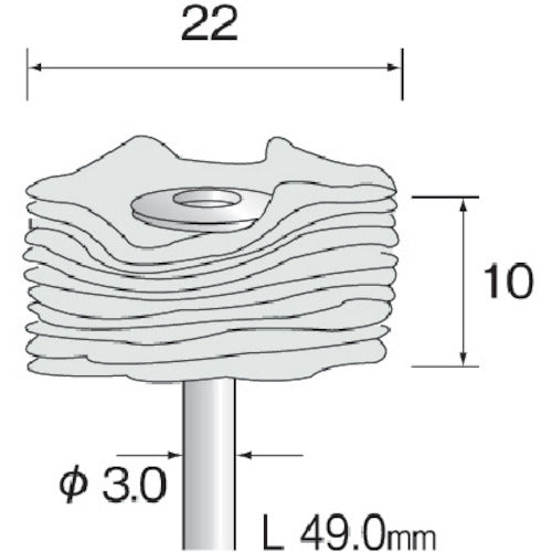 Minimo Laminated Buff Flannel Φ22 (10 pieces) GA4411 1 PK