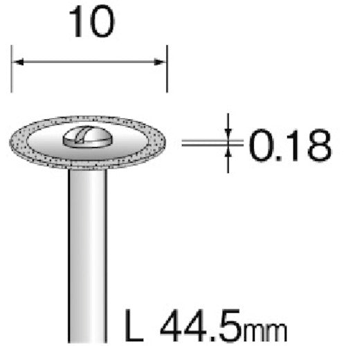 Minimo Electroplated Diamond Cutting Disc Φ10 MC1102 1 piece