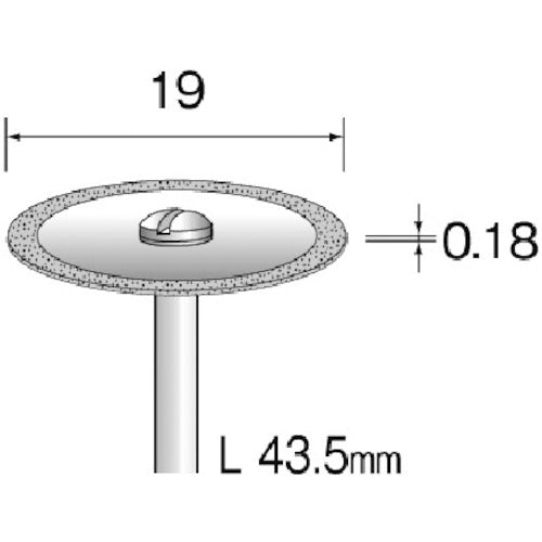 Minimo 電着ダイヤモンドカッティングディスク Φ19 #400 MC1116 1 本