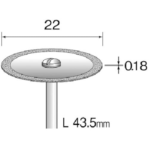 Minimo Electroplated Diamond Cutting Disc Φ22 #400 MC1122 1 piece