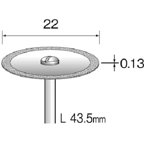 Minimo Electroplated Diamond Cutting Disc Φ22 #400 MC1221 1 piece